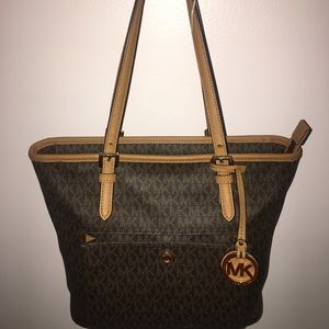 Genuine Leather Small Michael Kors Logo Purse